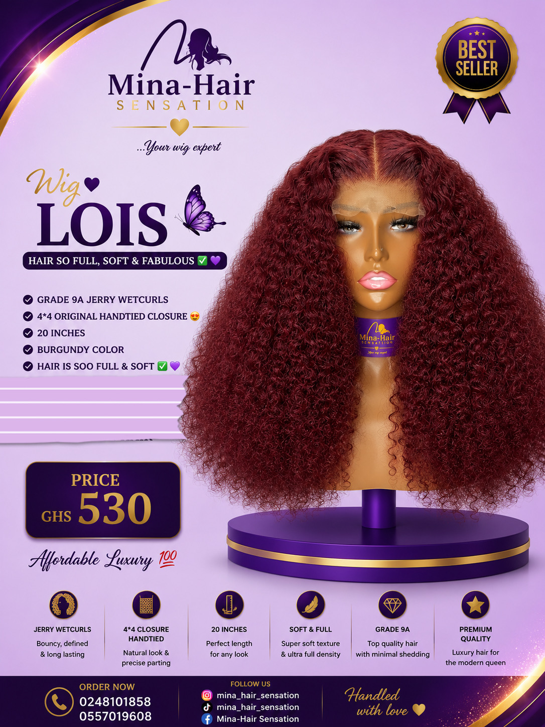 Wig Lois — Jerry Wetcurls Quality Blend Wigs